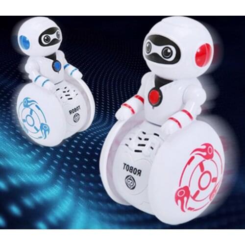 Cute Funny Smart Intelligent Tumbler Induction Robot Toys with Music Sounds Light for Baby Kids Children Birthday Christmas Gift