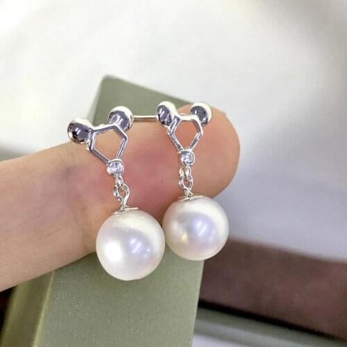 Wholesale Cute 925 Sterling Silver Stud Earrings Findings Settings Base Mountings Parts Mounts for Pearls Agate Coral Beads