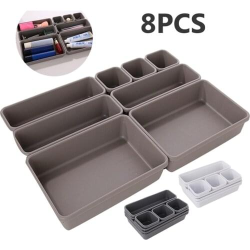 Household Drawer Organizer Kitchen Bathroom Closet Desk Box Organizer Dressing Table Jewelry Small Objects Separated Storage Box