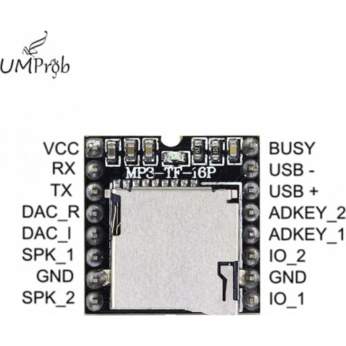 2020!DFPlayer Mini MP3 Player Module MP3 Voice Decode Board Supporting TF Card U-Disk IO/Serial Port/AD for arduino Diy Kit