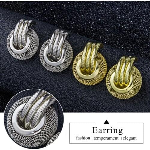 QCOOLJLY Round Geometric Earrings For Women Hanging Dangle Earrings Drop Earring Modern Statement Earrings Jewelry