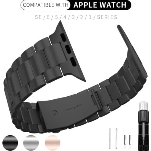 Metal Straps Compliant with Apple Watch Straps 38mm 40mm 42mm 44mm Replaceable Sport Men/Women Bracelets for iWatch 6/5/4/3/2/SE