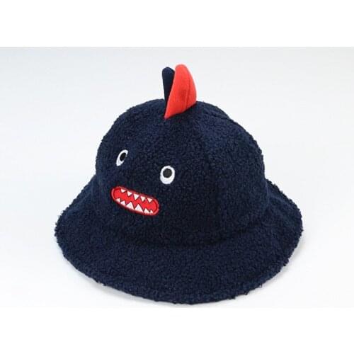 Fluffy Bukcet Hat Kids Boy Girl Winter Autumn Warm Animal Shark Fleece Wide Brim String Skiing Outdoor Accessory For Teenagers