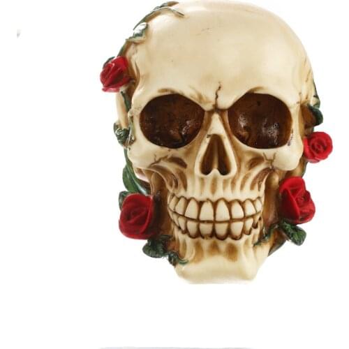 Human Head Skull Statue for Home Decor Resin Figurines Halloween Decoration Sculpture Medical Teaching Sketch Model Crafts 8006