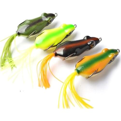 TOMA new 1pcs Frog Fishing lures 4 Colors 5.5CM-10G Top water soft frog lure Fishing frog