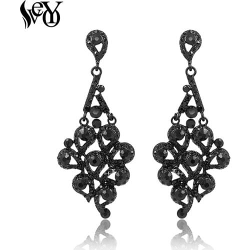 VEYO Full of Rhinestone Drop Earrings For Women brincos Pendientes Classic High Quality
