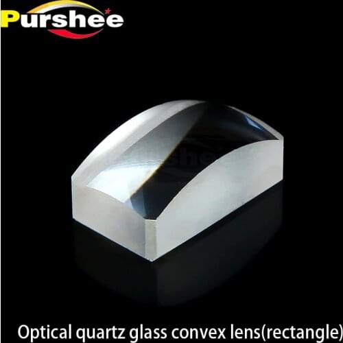 Optical quartz glass convex lens(rectangle)
