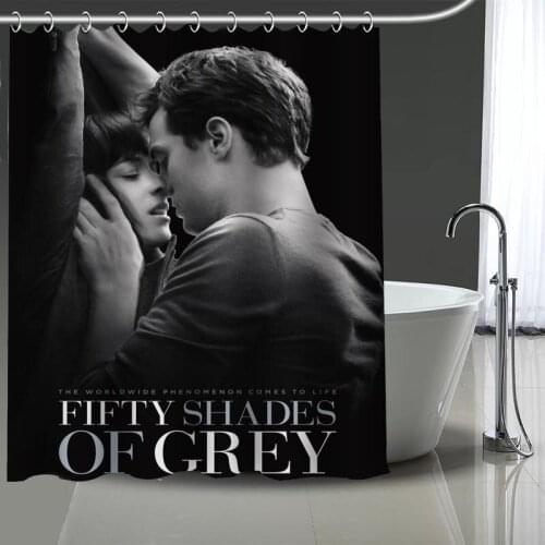Custom Fifty Shades Printed Shower Curtain Bathroom Waterproof Polyester Washable Home Bath Decor Curtains With Hooks