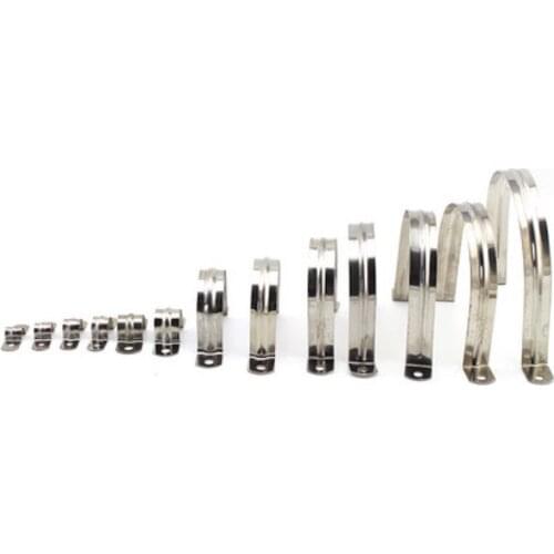 10x Hose Saddle Clamp Pipe Tube U Clip M35 M40 M50 M60 M70 M80 M90 M100 M110 / Diameter 35mm - 110mm SUS304 Stainless Steel