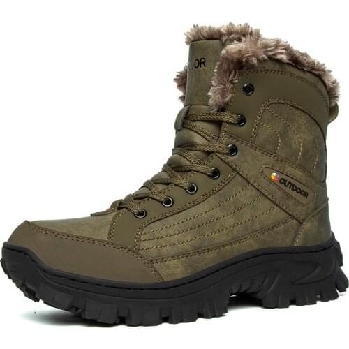 Plus size 40-48 Winter Men boots Russian style Ankle Boots for Men Snow Boots Waterproof winter Boots Men Botas hombre