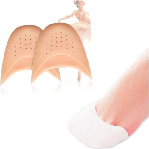 1 Pair Silicone Gel Toe Caps Soft Ballet Pointe Dance Athlete Shoe Toe Pads Toe Protector with Breathable Hole