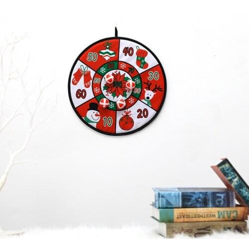 1pc Christmas Toy Ball Dart Board Xmas Home Decorations Cartoon Dartboard Room Party Bar Ornament Happy New Year Supplies Gifts
