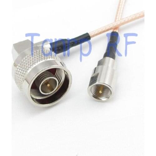 15CM Pigtail coaxial jumper cable RG316 extension cord 6inch N male right angle to FME male plug RF adapter connector