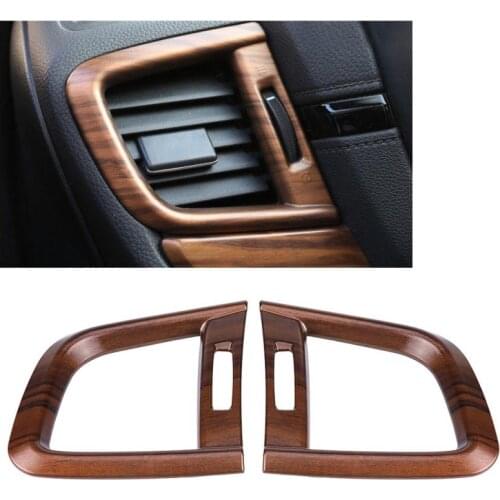 2pcs Peach Wood Grain Car Front Side Air Conditioning Outlet Vent Cover Trim Decoration for Honda CRV 2017 Car Accessories