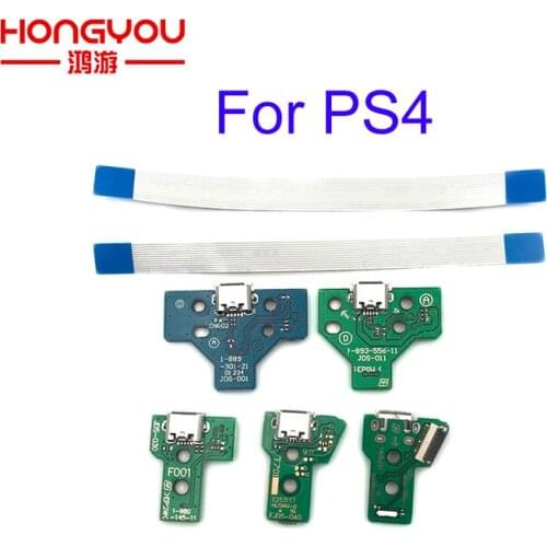 20Pcs JDS-001 011 030 040 055 USB Charging Port Socket Board charger board with flex ribbon cable For PS4 Pro controller board