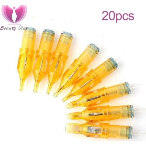 20pcs Disposable Semi-Permanent Makeup Tattoo Cartridge Needle for RL/RM/M1/RS Tattoo Gun Microblading Tattoo Machine