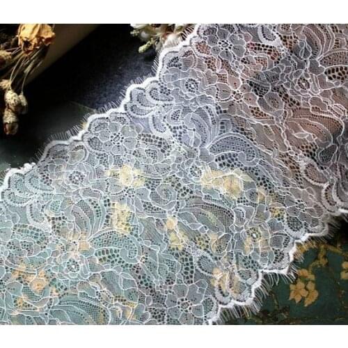 23~32CM Exquisite European Eyelash Lace Accessories DIY Clothing Wedding Dress Fabric 3M/Pack