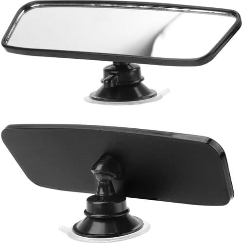 360° Rotates Wide-angle Rearview Mirror With Sucker Car Rear Mirror Universal Adjustable Suction Cup Interior Rear View Mirror