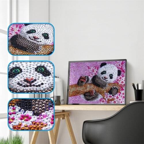 5D DIY Full Diamond Painting Animal Panda Special Shaped Crystal Diamond Embroidery Cross Stitch Diamond Wall Painting Gift