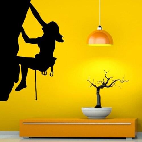 Climber Wall Vinyl Decal Extreme Sport Rock Sticker Art Murals Home Removable Decor Boy Bedroom Wall Stickers Wallpaper G811