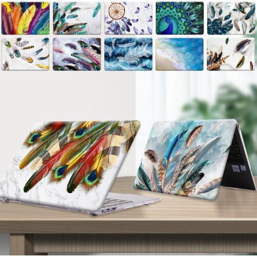 Laptop Case for Huawei MateBook D14 (2020)/MateBook D15 (2020)/Honor MagicBook 14/Honor MagicBook 15 Anti-fall Feather Hard Case