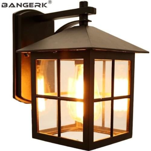 European Outdoor LED Wall Light Retro Aluminum Waterproof Porch Lights Wall Sconce Lighting Garden Balcony Aisle Deco Fixtures