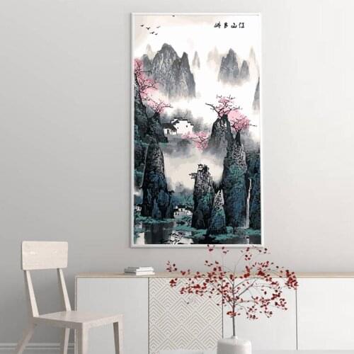 GATYZTORY 60x120cm Frame Landscape DIY Painting By Numbers Modern Home Wall Art Canvas Painting Large Size For Living Room Decor