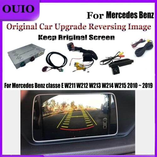 HD rear view camera | For Mercedes Benz classe E W211 W212 W213 W214 W215 2010 ~ 2019 Original screen reversing camera interface