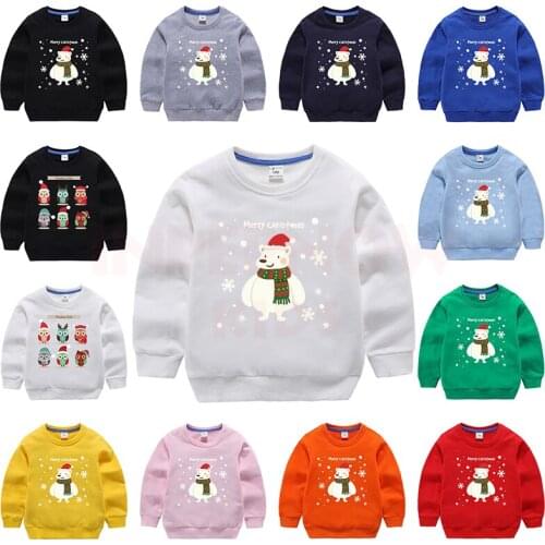 INPEPNOW Christmas Childrens Sweatshirt for Girls Sweat Shirt Cotton Child Sweatshirt for Boys Baby Kids Hoodies Teens Clothes