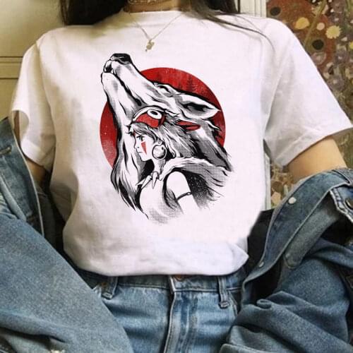 Kawaii T Shirt Women Spirited Away Tshirt Studio Ghibli Miyazaki Hayao 90s Top Graphic Tee Shirt Femme Clothes
