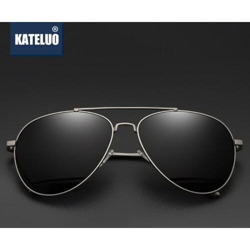 KATELUO 2020 Classic Pilot Mens Sunglasses Polarized UV400 Lens Driving Sun Glasses Eyewear Accessories For Men 63880