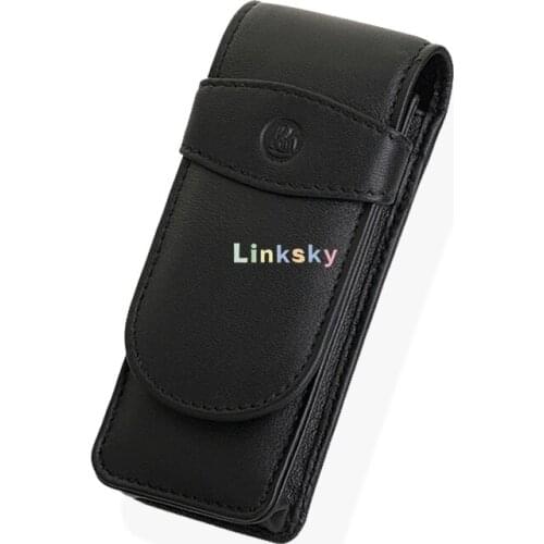 Pelikan 3-Pen Leather Pouch, TG31,Black,Made with 100% Top Grain Leather (cow Hide),Black Velvet Lining ,Pouch Fits 3 Pens
