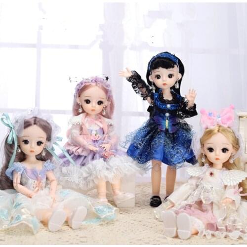 Bjd Doll 30CM Gifts for Girl 22 Movable Joints Doll with Clothes Shoes1/6 Long Eyelashes DIY Dolls for Girl Toy