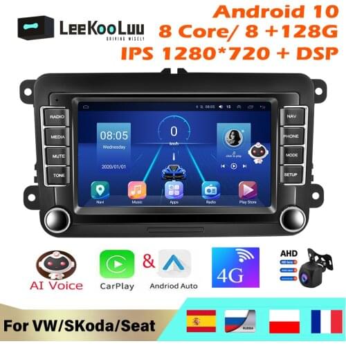 LeeKooLuu car intelligent system android auto radio 2Din Multimedia Car Video Players for Volkswagen VW Golf 5 6 Passat cc b6 b7