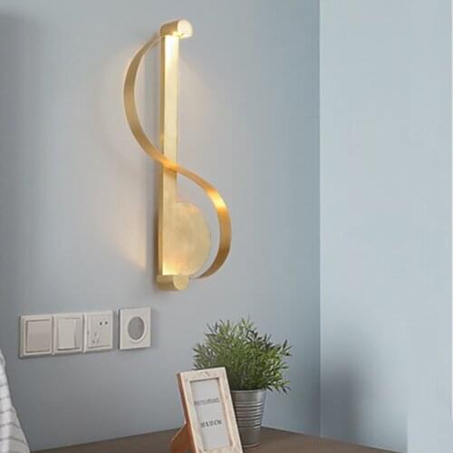 Modern Art wall lamp living room background wall Nordic decoration wall lamp personality hotel aisle stairs bedside lamp 220v