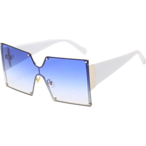 New Arrival Oversized Square Sunglasses Women Gradient Luxury Style Shades UV400 Fashion Color Vintage Eyeglasses Frame For Lady