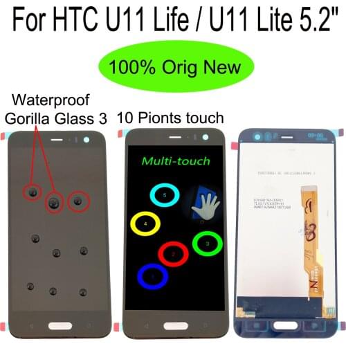 Original New 5.2" For HTC U11 Life / U11 Lite LCD Display Touch Screen Assembly