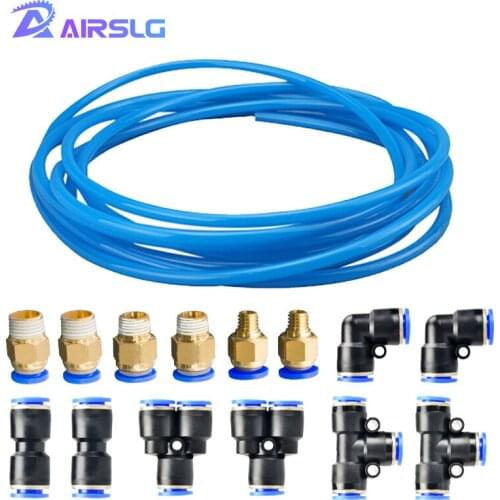 10m pneumatic hose pu pipe 4 * 2.5 mm air tube compressor hose Air tool PU Tube Kit Blue Orange transparent black pneumatic pipe