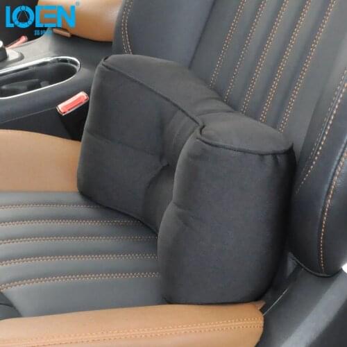 LOEN Multifunction Car Seat Lumbar Cushion Pillows Support Memory Foam Soft Cotton Back Support for Car Seat and Office C