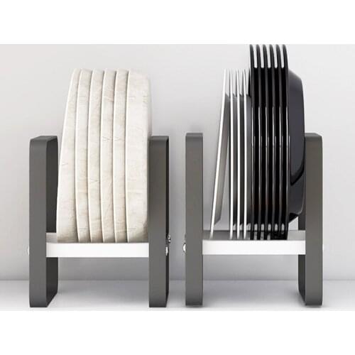 Kitchen Cabinet Shelves Non-Slip Thicken Plates Bowls Trays Dish Drying Rack Storage Organizer Shelves Kitchen Closet Organizer