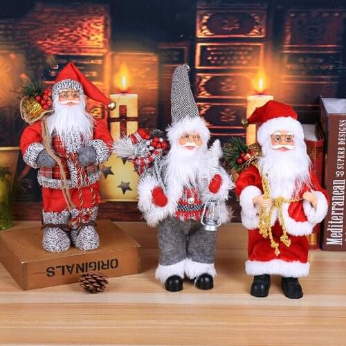 Christmas simulation old man decoration decoration desktop Santa Claus figure portable lifelike Santa Claus doll perfect ornamen