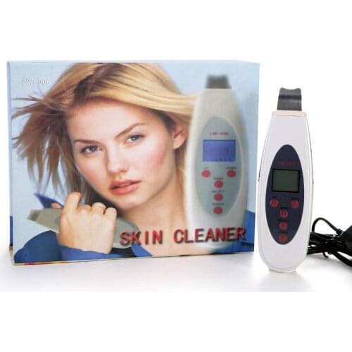 Handheld ultrasound LCD screen skin scrubber anti-ageing face lift spa machine