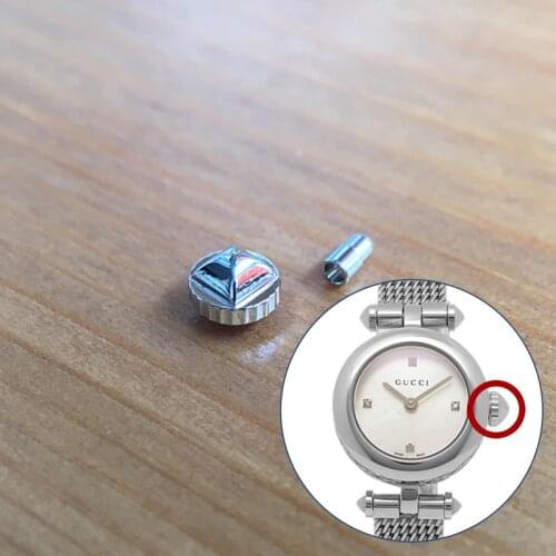 Steel waterproof crown for Gucci Diamantissima 22mm quartz watch parts tools