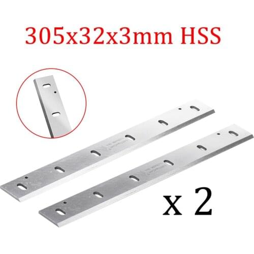 2Pcs 12'' 305x32x3mm HSS Planer knife blades For Makita 2012NB Wood Thicknesser Planer Woodworking Power Tool Parts