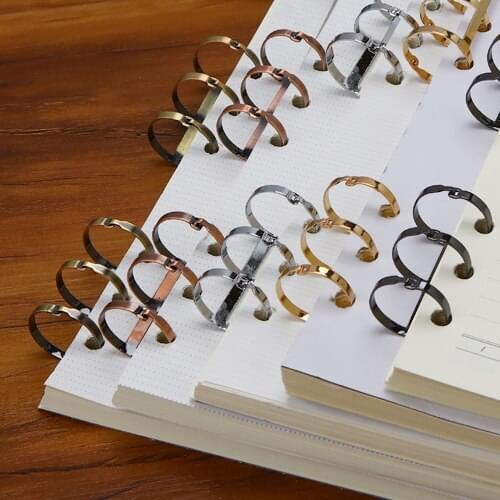 Binder three ring desk calendar ring binding clip loose-leaf elastic clip hoop binding ring binding buckle binding apron