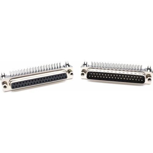 DR37 DB37 D-SUB Angle Angled 37 Pin Female Male PCB Mount Socket Connector