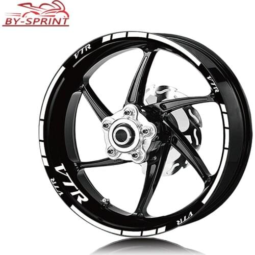 High Quality Motorcycle For Honda VTR vtr V-TR Reflective Wheel Stickers Suit Film Stripe Tire Decorative Sticke Decals Set