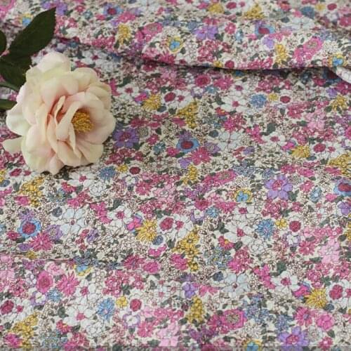 High quality pure cotton fabric Salt shrinkage of plants and flowers sewing Shirt Dress Gown windbreaker tissu