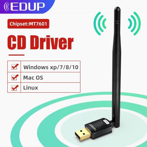 EDUP Mini USB WiFi Adapter 150Mbps High Gain 6dBi Antenna Long Range USB2.0 Wireless Receiver Wi-Fi Network Card for Laptop PC