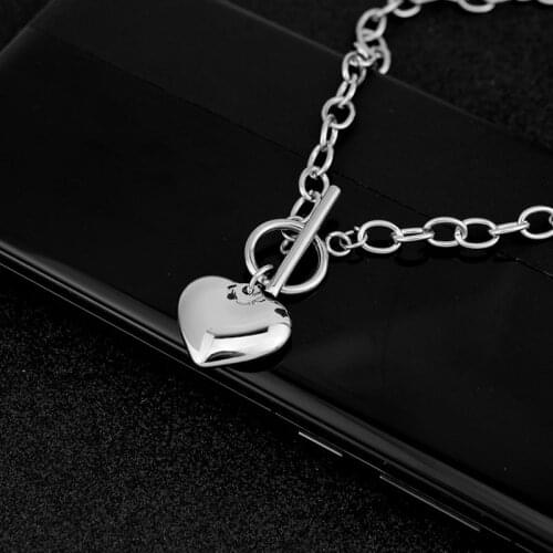 WOWTIGER high quality Stainless steel ot buckle Heart Pendant necklace Waterproof necklaces for women Jewelry gifts